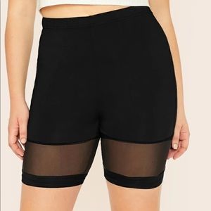 black SHEIN Plus size bike shorts